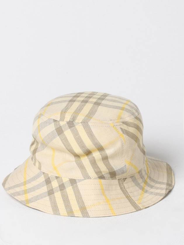 Check Linen Bucket Hat Wheat - BURBERRY - BALAAN 2