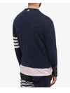 Diagonal Classic Cashmere Knit Top Navy - THOM BROWNE - BALAAN 7