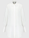 Embroidery Logo Mini Shirt Cotton Short Dress White - PATOU - BALAAN 2