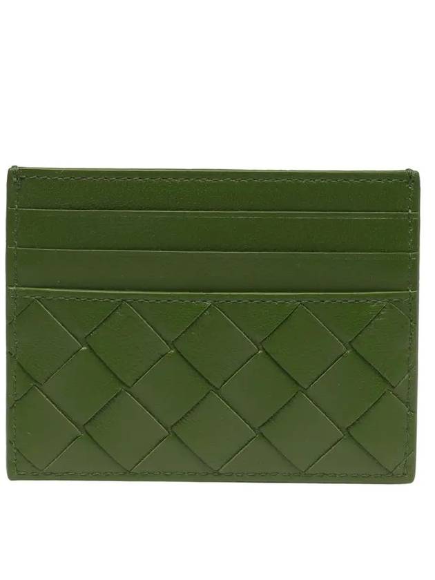 Intrecciato Leather Card Wallet Green - BOTTEGA VENETA - BALAAN 1