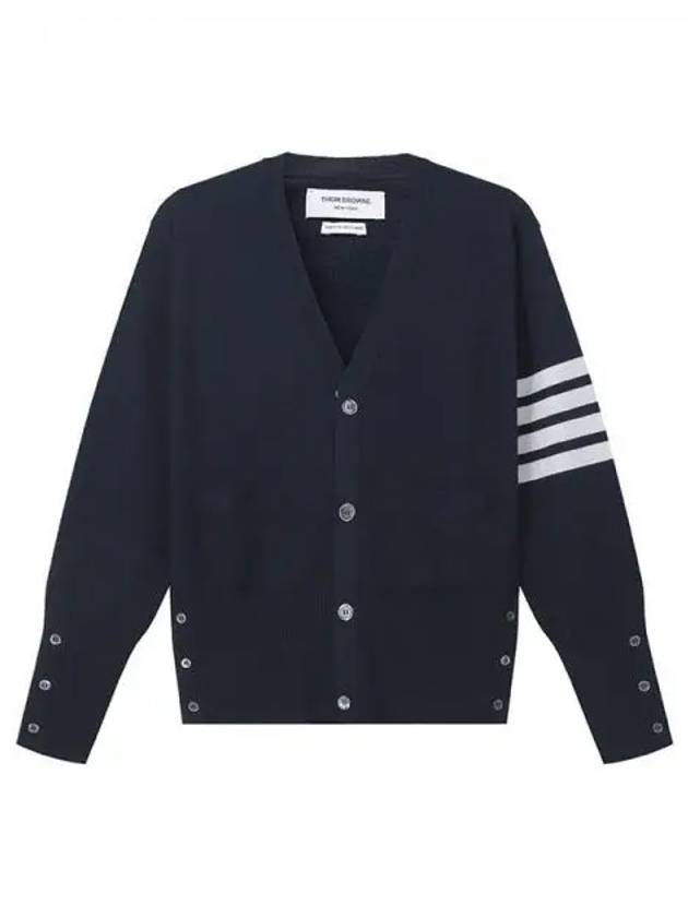 Men's Diagonal Classic Cashmere Cardigan Navy - THOM BROWNE - BALAAN 2