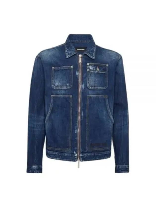 Dark Semplice Carpenter Denim Jacket Navy - DSQUARED2 - BALAAN 2