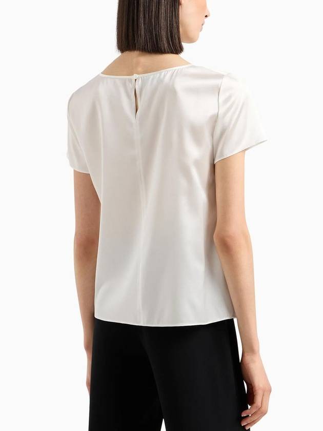 Round Neck Short Sleeve T-Shirt White - EMPORIO ARMANI - BALAAN 7