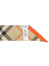 Check Red Hem Silk Scarf Beige - BURBERRY - BALAAN 6