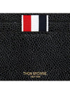 Pebble Grained Leather Double Card Wallet Black - THOM BROWNE - BALAAN 5