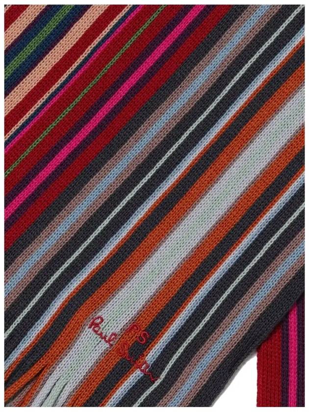 Spectrum Stripe Muffler Burgundy - PAUL SMITH - BALAAN 5