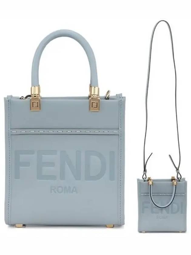 Soft Leather Mini Bag Blue - FENDI - BALAAN 2