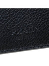 Vitello Triangle Logo Saffiano Flap Card Wallet Black - PRADA - BALAAN 8