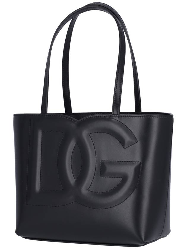 Logo Embossing Small Tote Bag Black - DOLCE&GABBANA - BALAAN 3