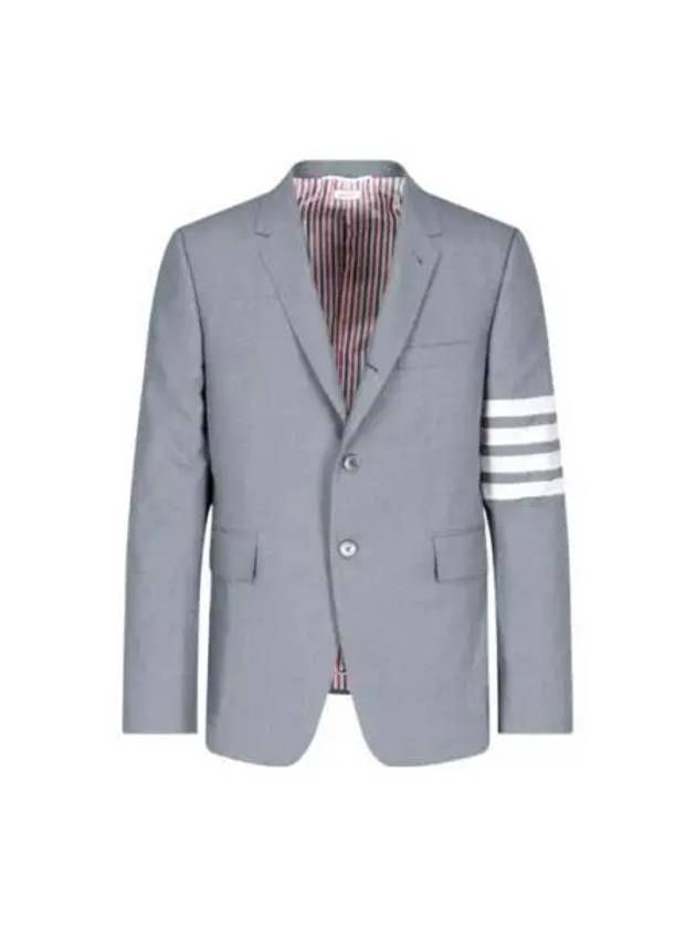 Plain Weave Suiting 4 Bar Classic Sport Jacket Medium Grey - THOM BROWNE - BALAAN 2