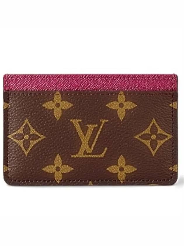 Monogram Card Wallet Fuchsia Brown - LOUIS VUITTON - BALAAN 7