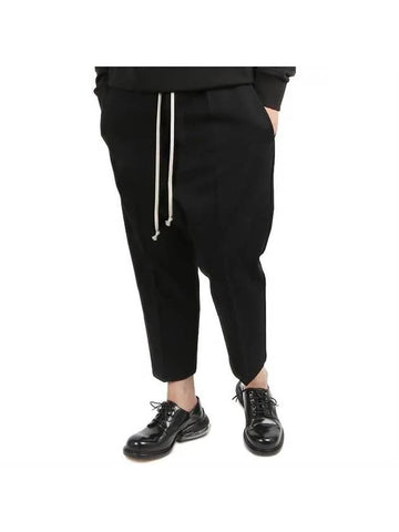 Drawstring Cropped Baggy Pants Black - RICK OWENS - BALAAN 1