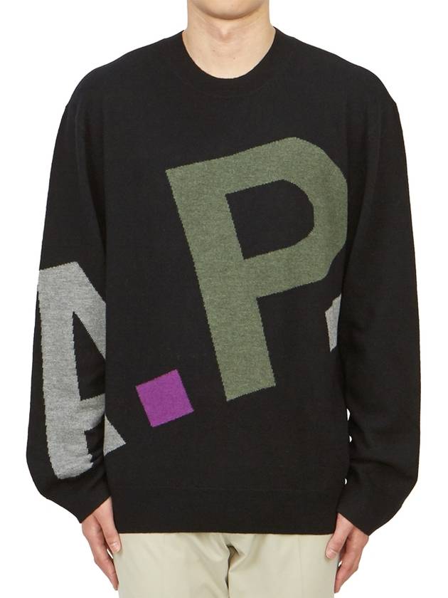 Pull Logo All Over Knit Top Black - A.P.C. - BALAAN 2