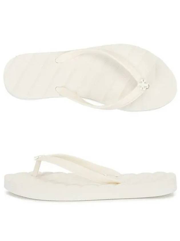 Kira Logo Flip Flops Ivory - TORY BURCH - BALAAN 2