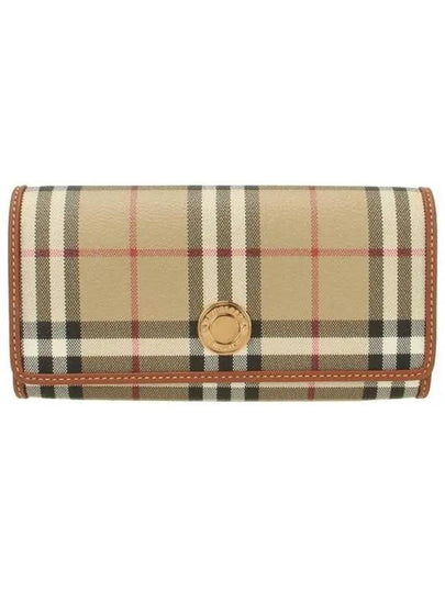 Check Long Wallet Beige - BURBERRY - BALAAN 2