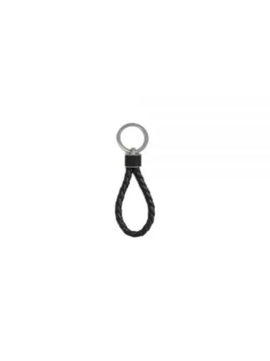 Intrecciato Lambskin Key Holder Black - BOTTEGA VENETA - BALAAN 2