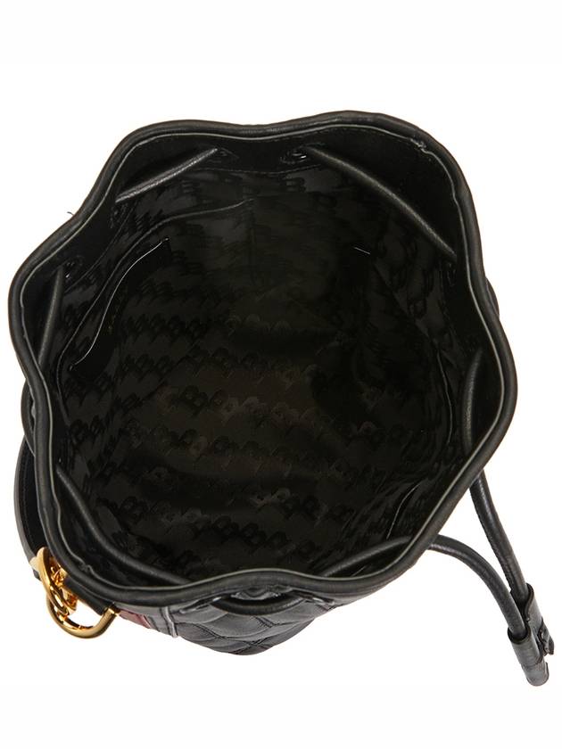 Donae Leather Bucket Bag Black - BALLY - BALAAN 7