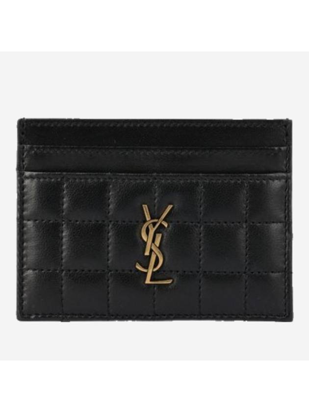 Cassandre Quilting Leather Card Wallet Black - SAINT LAURENT - BALAAN 2