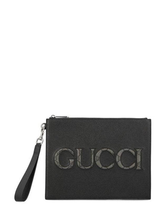 Logo Clutch Bag Black - GUCCI - BALAAN 1