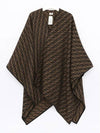 FF Jacquard Poncho Brown - FENDI - BALAAN 3