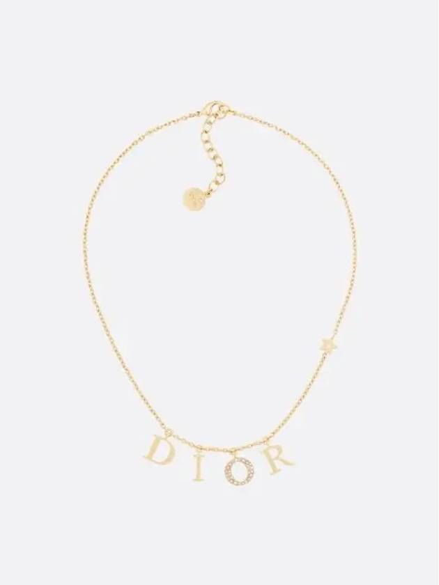 Revolution White Crystal Necklace Gold - DIOR - BALAAN 2