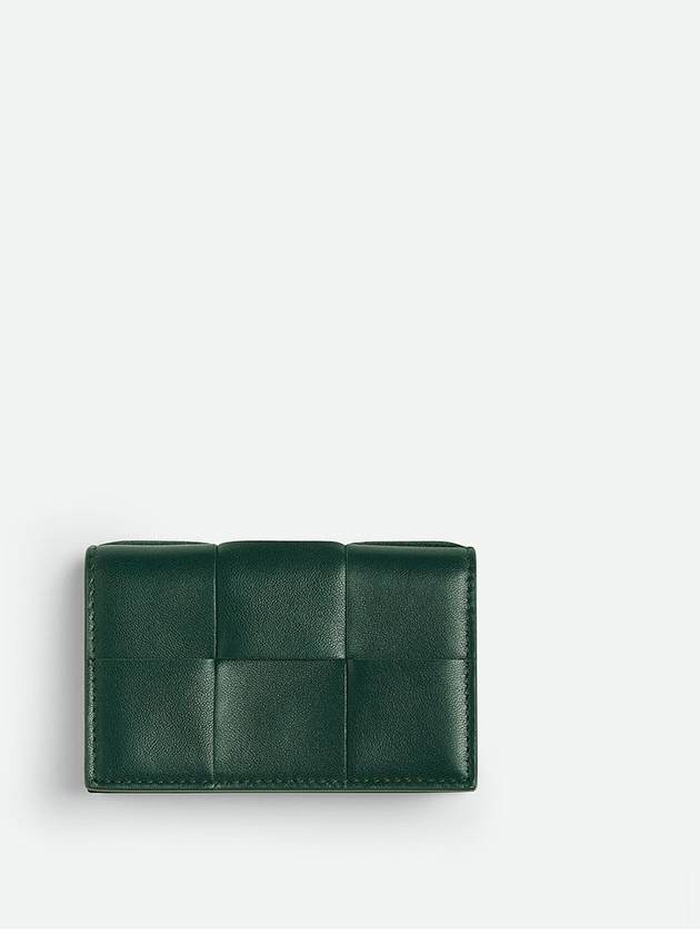 Intrecciato Flap Card Wallet Emerald Green - BOTTEGA VENETA - BALAAN 2