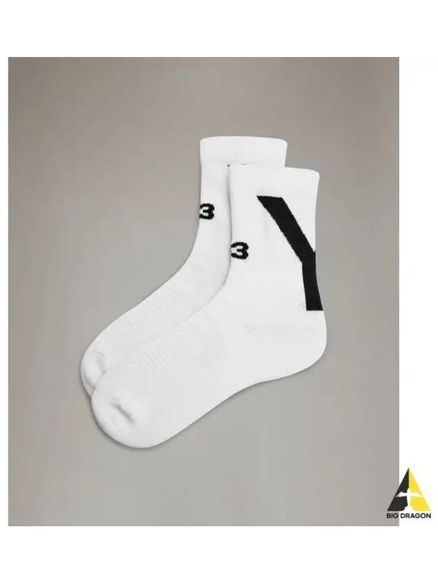 Y 3 U socks high white SOCK HI - Y-3 - BALAAN 1