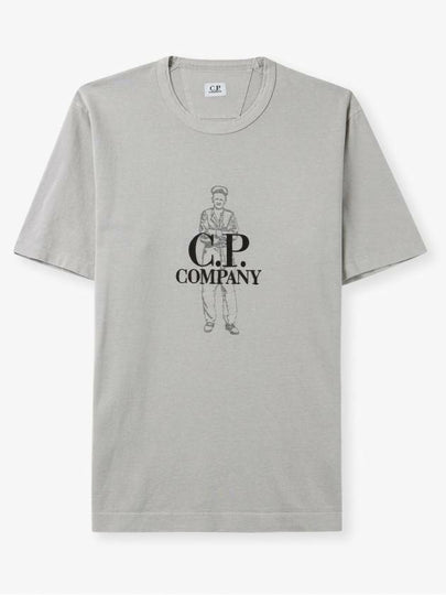 1020 Jersey British Sailor Short Sleeve T-Shirt Grey - CP COMPANY - BALAAN 2