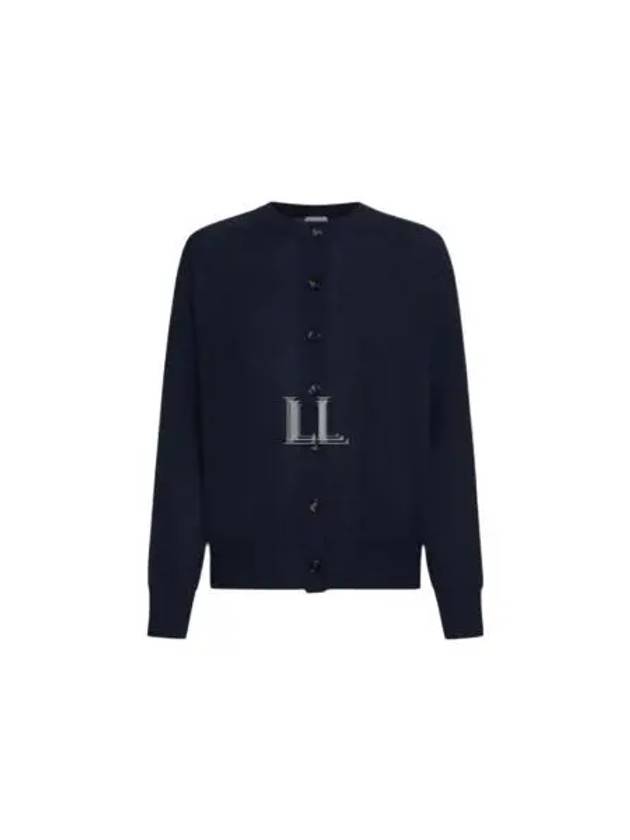 Round Neck Cashmere Cardigan Navy - BOTTEGA VENETA - BALAAN 2