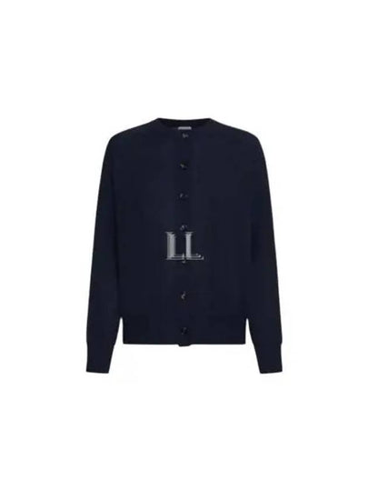 Round Neck Cashmere Cardigan Navy - BOTTEGA VENETA - BALAAN 2