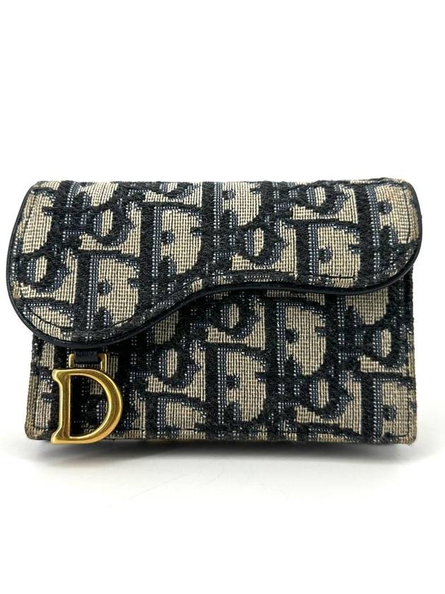 Christian Oblique Saddle Card Wallet - DIOR - BALAAN 2