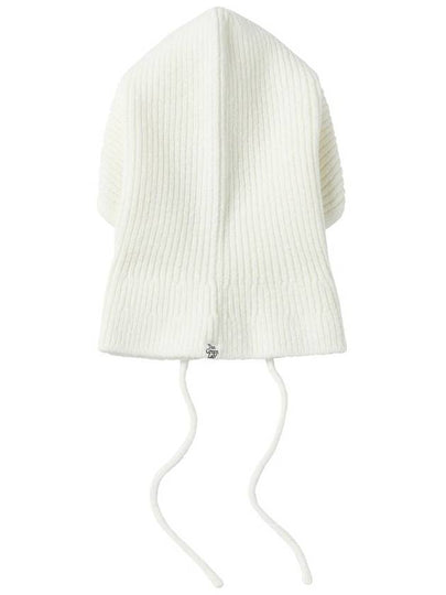 Wool knit balaclava Ivory - THE GREEN LAB - BALAAN 2