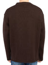 Crew Neck Wool Knit Top Brown - TEN C - BALAAN 5