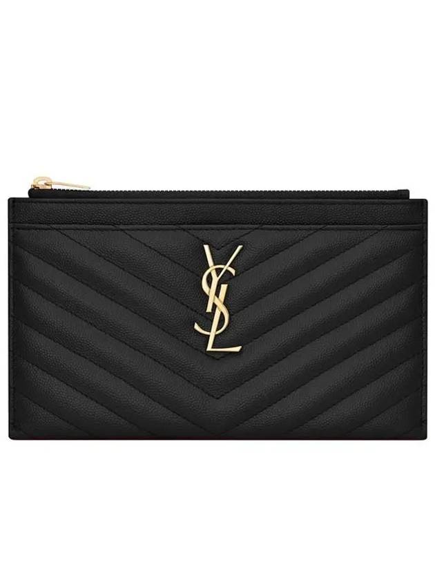 Monogram Quilted Clutch Bag Black - SAINT LAURENT - BALAAN 2