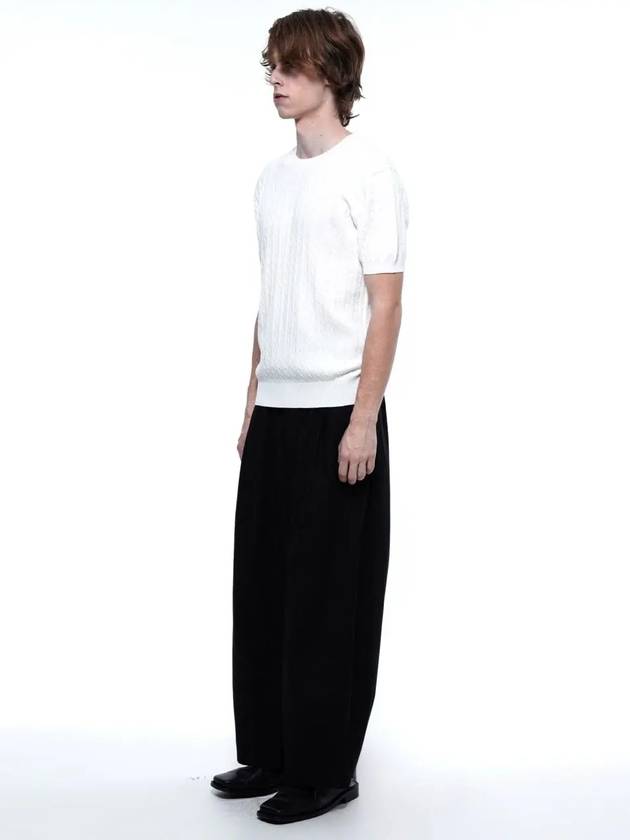 Linen two tuck wide pants black - CHANCE'S NOI - BALAAN 10