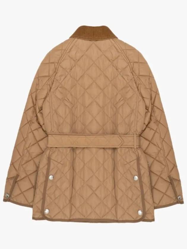 Diamond Quilted Nylon Jacket Beige - BURBERRY - BALAAN 3