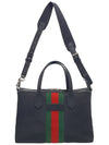 Women s 630923 Three Stripes Web Black Fabric Tote Bag Strap - GUCCI - BALAAN 6