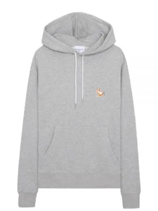 Chillax Fox Patch Classic Hoodie Grey Melange - MAISON KITSUNE - BALAAN 2