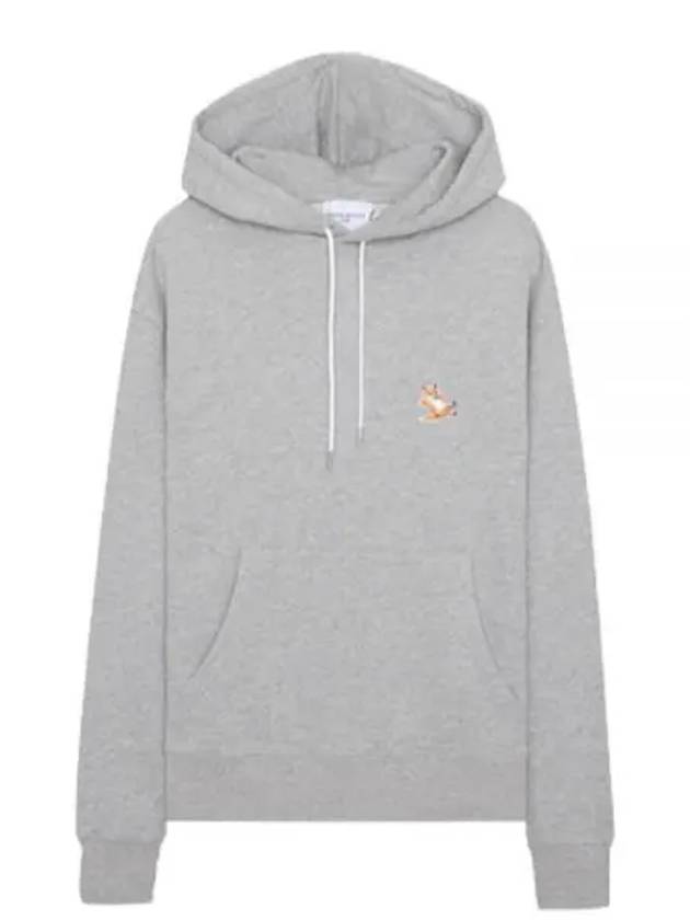 Chillax Fox Patch Classic Hoodie Grey Melange - MAISON KITSUNE - BALAAN 2