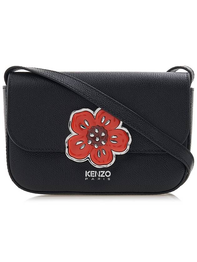 Boke Flower Leather Shoulder Bag Black - KENZO - BALAAN 2