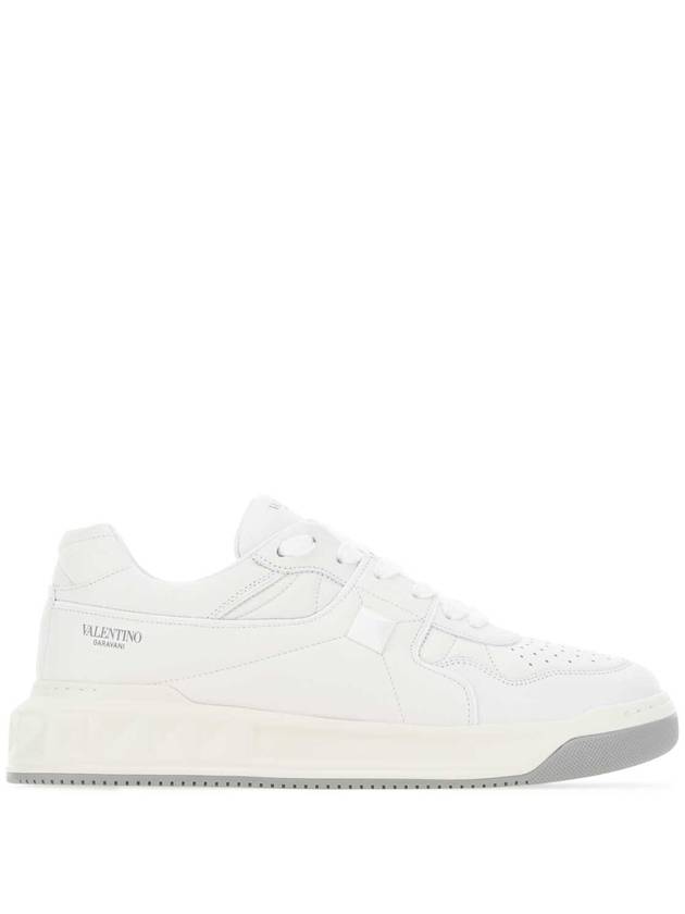 One Stud Nappa Leather Low Top Sneakers White - VALENTINO - BALAAN 1