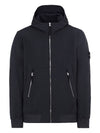 Men's Wappen Softshell Zip-Up Jacket Navy - STONE ISLAND - BALAAN 1