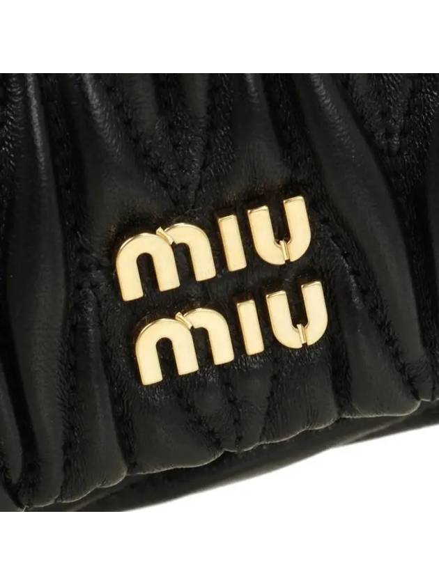 Matelasse Nappa Leather Logo Mini Bag Black - MIU MIU - BALAAN 7