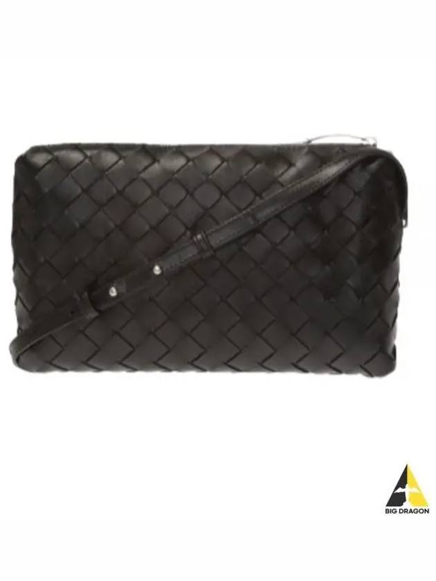 Intrecciato Leather Mini Cross Bag Black - BOTTEGA VENETA - BALAAN 2