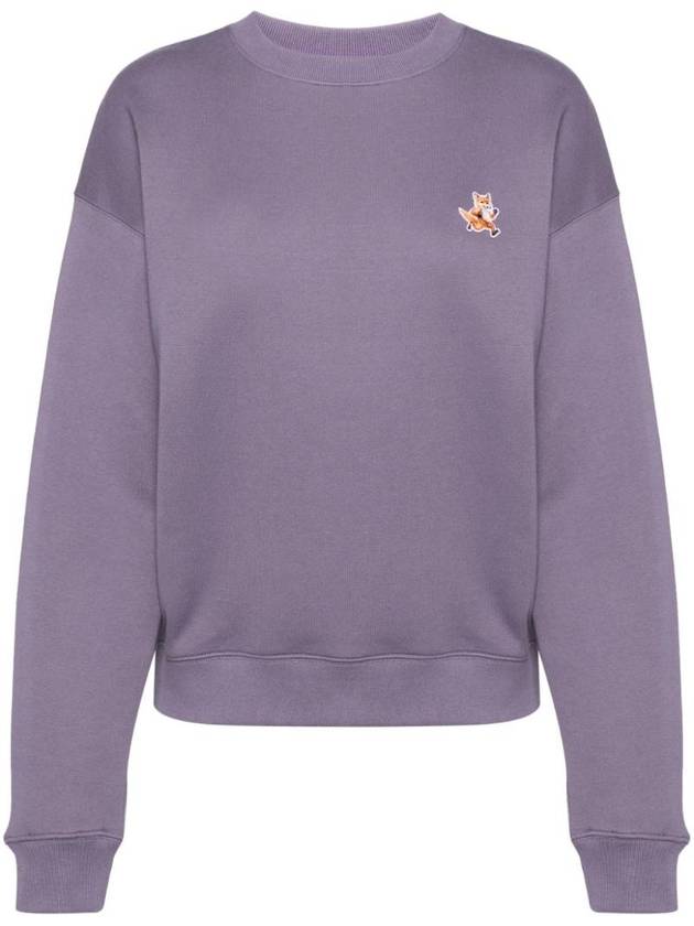 Speedy Fox Patch Comfort Sweatshirt Purple - MAISON KITSUNE - BALAAN 1