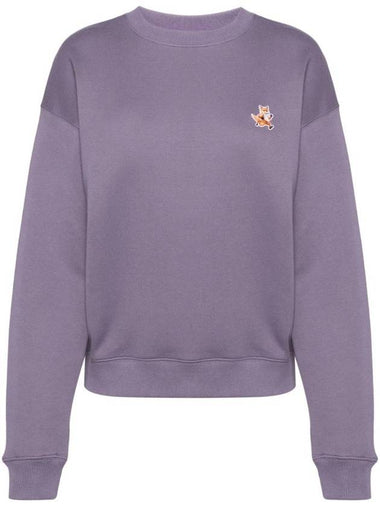 Speedy Fox Patch Comfort Sweatshirt Purple - MAISON KITSUNE - BALAAN 1