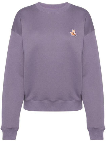 Speedy Fox Patch Comfort Sweatshirt Purple - MAISON KITSUNE - BALAAN 1