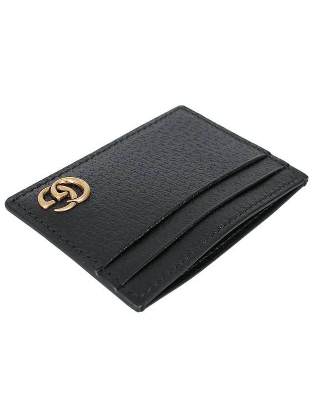 GG Marmont Leather Card Wallet Black - GUCCI - BALAAN 8
