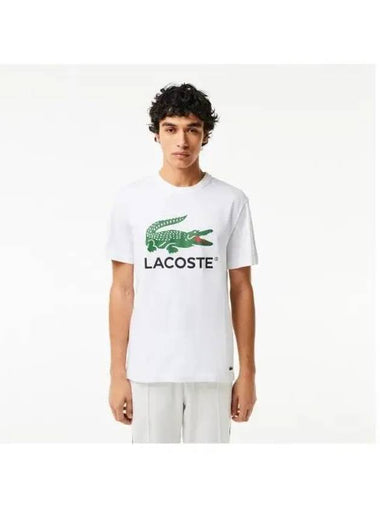 Men s Big Croc Graphic T Shirt White - LACOSTE - BALAAN 1