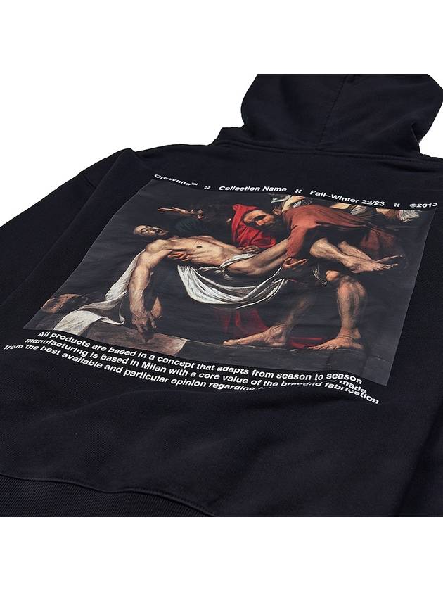 Men's Caravaggio Print Hoodie Black - OFF WHITE - BALAAN 10